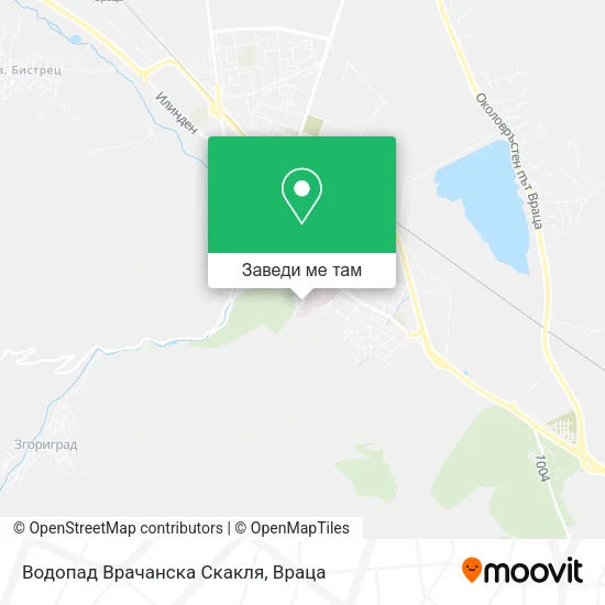 Водопад Врачанска Скакля карта