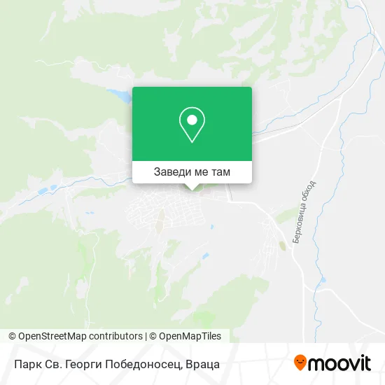 Парк Св. Георги Победоносец карта