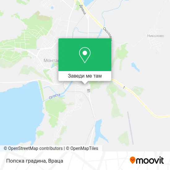 Попска градина карта