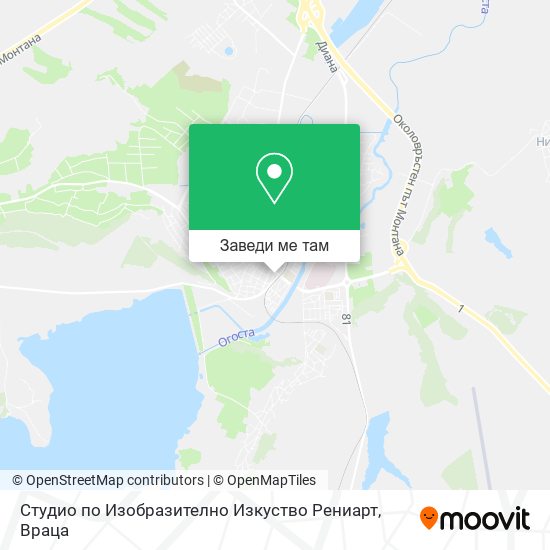 Студио по Изобразително Изкуство Рениарт карта