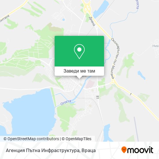 Агенция Пътна Инфраструктура карта