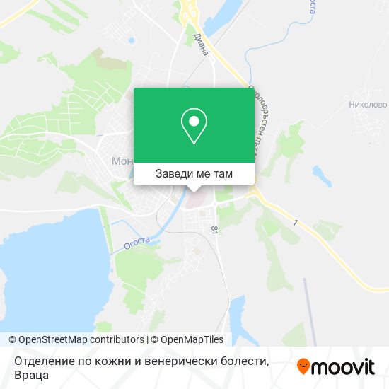 Отделение по кожни и венерически болести карта