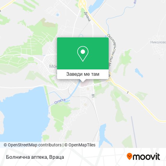 Болнична аптека карта