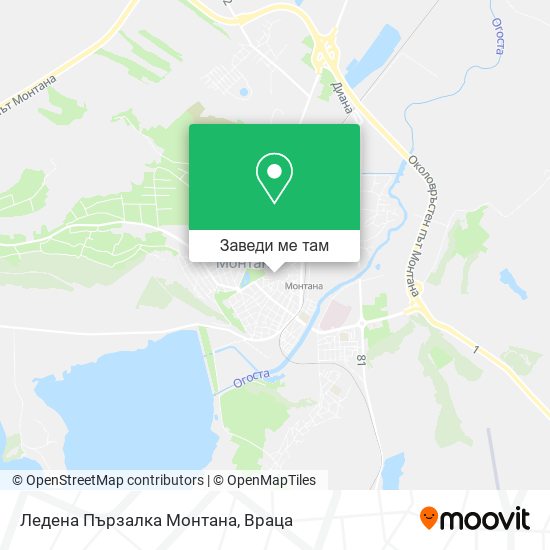 Ледена Пързалка Монтана карта