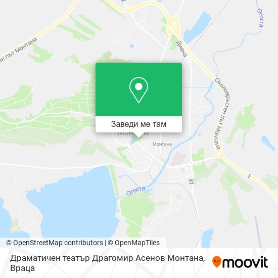 Драматичен театър Драгомир Асенов Монтана карта