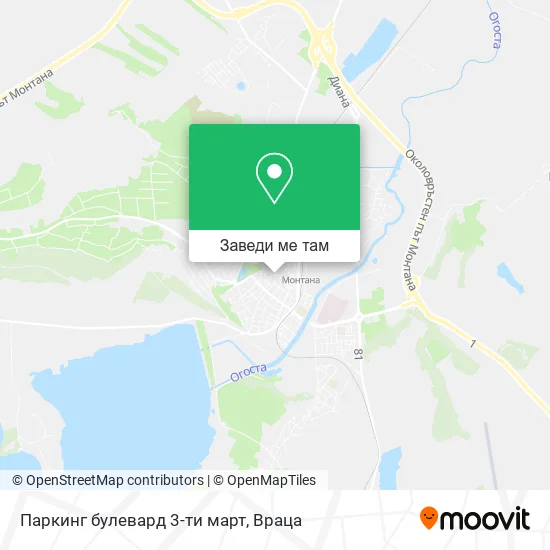 Паркинг булевард 3-ти март карта