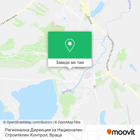 Регионална Дирекция за Национален Строителен Контрол карта
