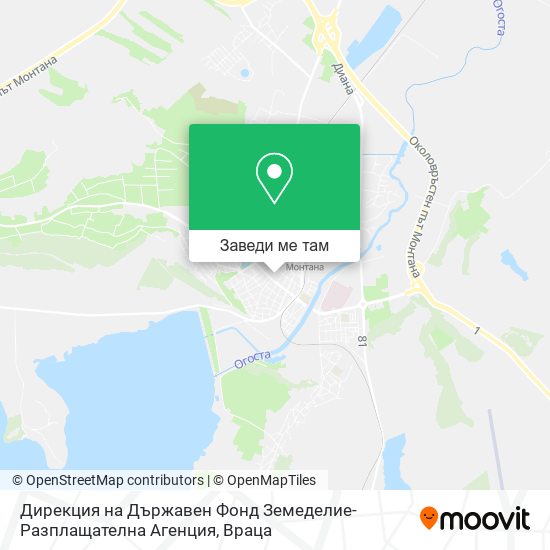 Дирекция на Държавен Фонд Земеделие-Разплащателна Агенция карта