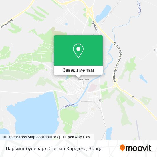 Паркинг булевард Стефан Караджа карта