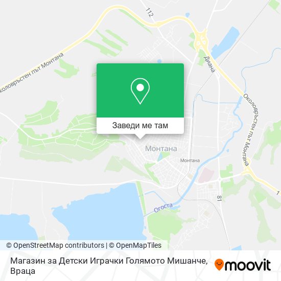 Магазин за Детски Играчки Голямото Мишанче карта