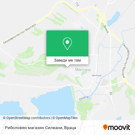 Риболовен магазин Силвани карта