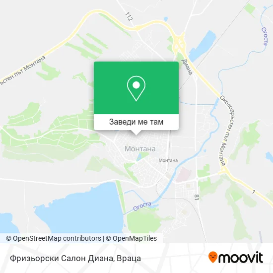 Фризьорски Салон Диана карта