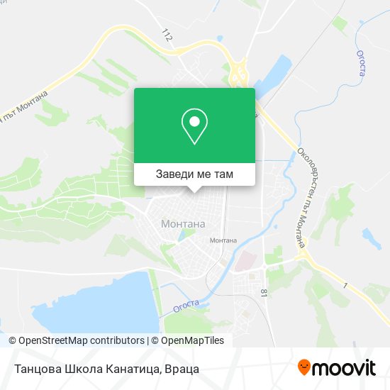 Танцова Школа Канатица карта