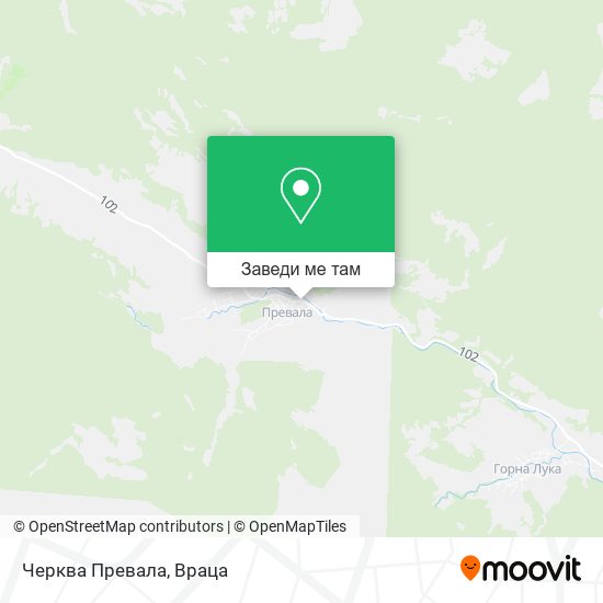 Черква Превала карта