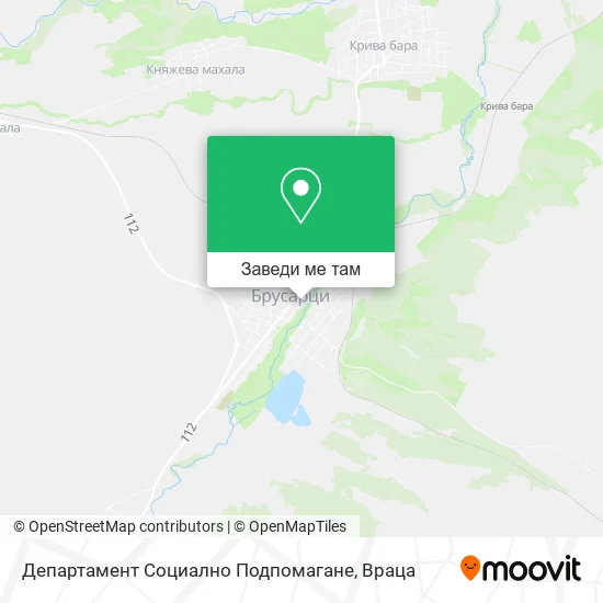 Департамент Социално Подпомагане карта