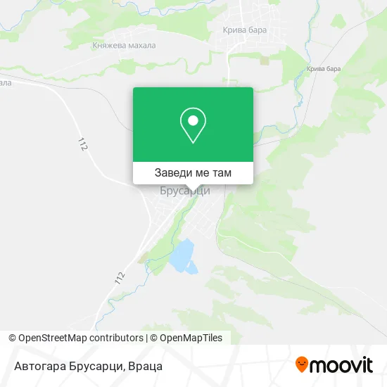 Автогара Брусарци карта
