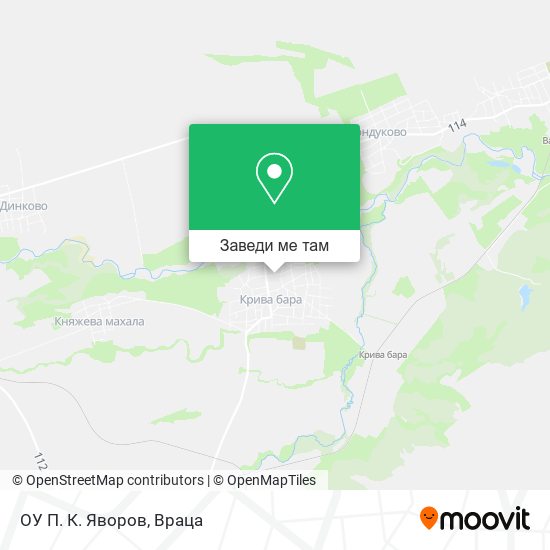 ОУ П. К. Яворов карта