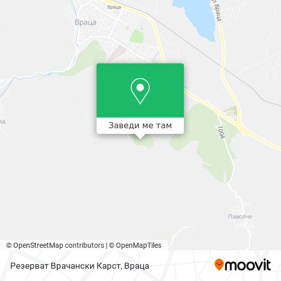 Резерват Врачански Карст карта