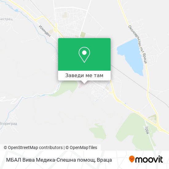 МБАЛ Вива Медика-Спешна помощ карта