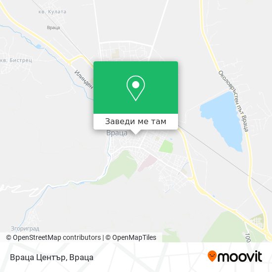 Враца Център карта