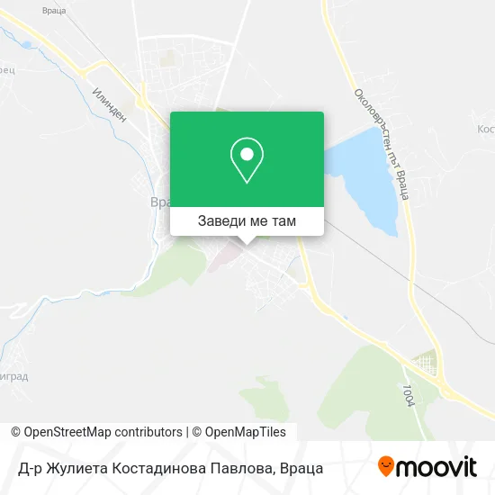 Д-р Жулиета Костадинова Павлова карта