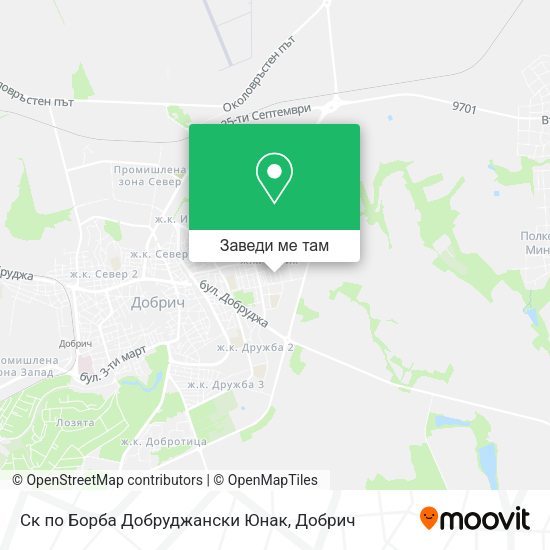 Ск по Борба Добруджански Юнак карта