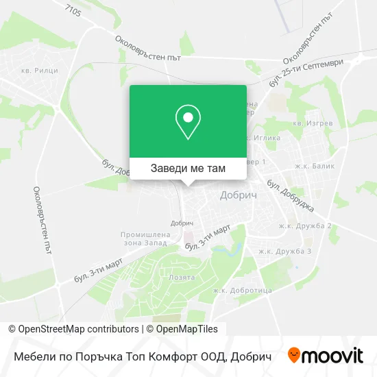 Мебели по Поръчка Топ Комфорт ООД карта