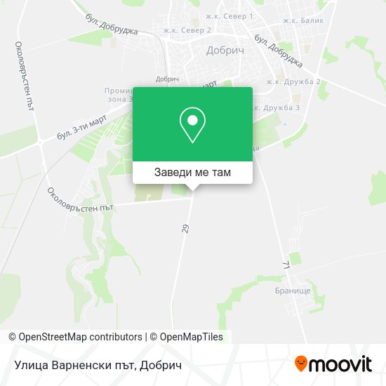 Улица Варненски път карта
