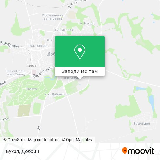 Бухал карта