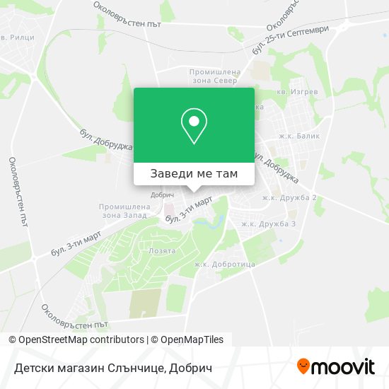 Детски магазин Слънчице карта
