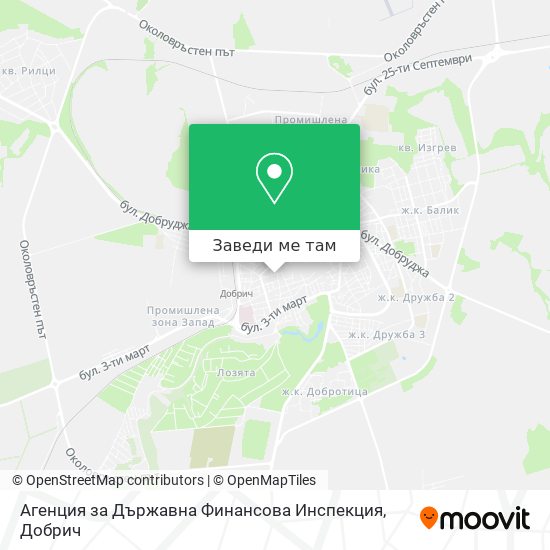 Агенция за Държавна Финансова Инспекция карта