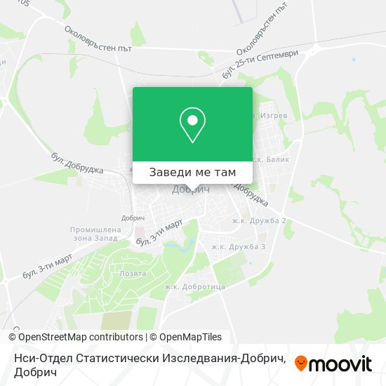 Нси-Отдел Статистически Изследвания-Добрич карта