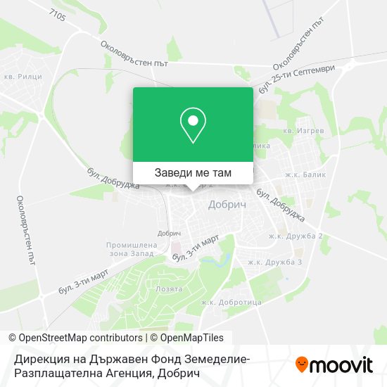 Дирекция на Държавен Фонд Земеделие-Разплащателна Агенция карта