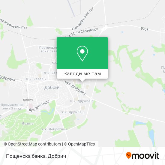 Пощенска банка карта