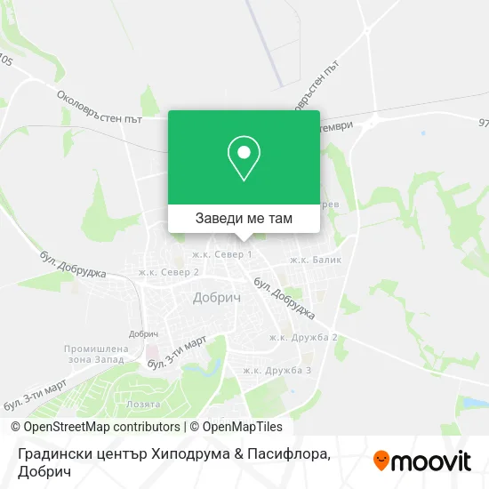 Градински център Хиподрума & Пасифлора карта