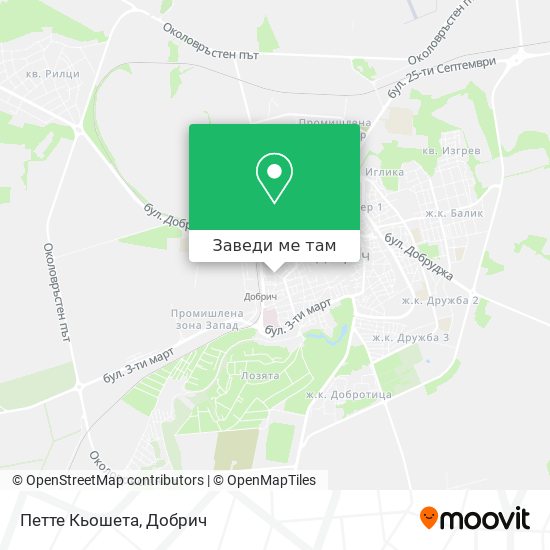 Петте Кьошета карта