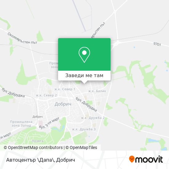 Автоцентър \Дапа\ карта