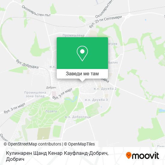 Кулинарен Щанд Кенар Кауфланд-Добрич карта