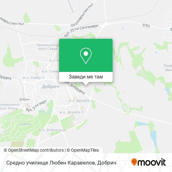 Средно училище Любен Каравелов карта