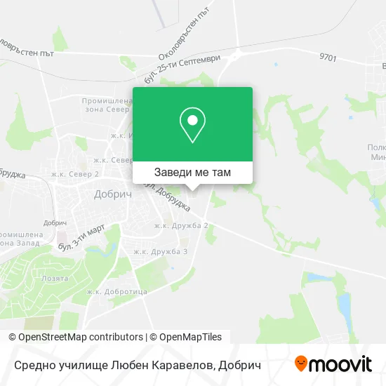 Средно училище Любен Каравелов карта
