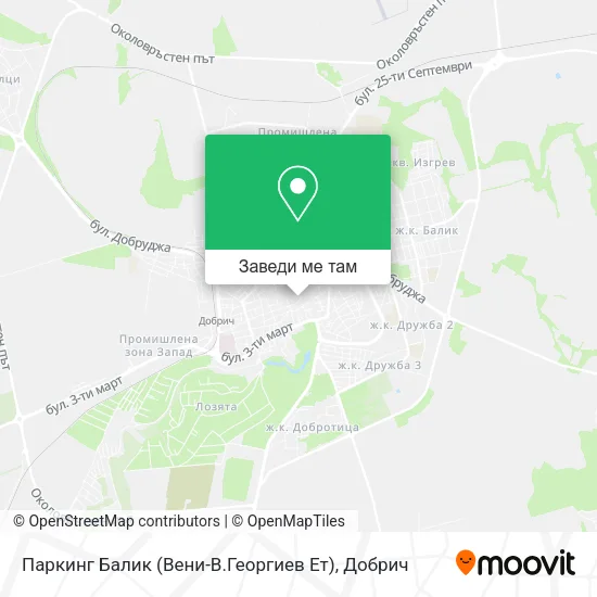 Паркинг Балик (Вени-В.Георгиев Ет) карта