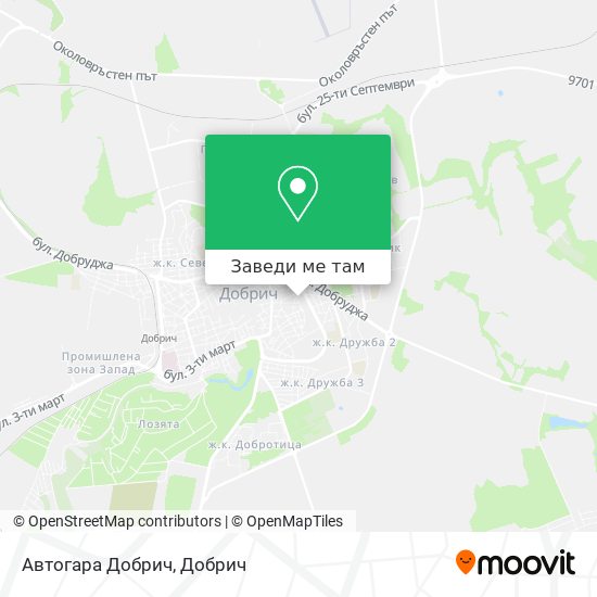 Автогара Добрич карта