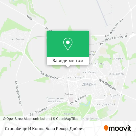 Стрелбище И Конна База Рекар карта