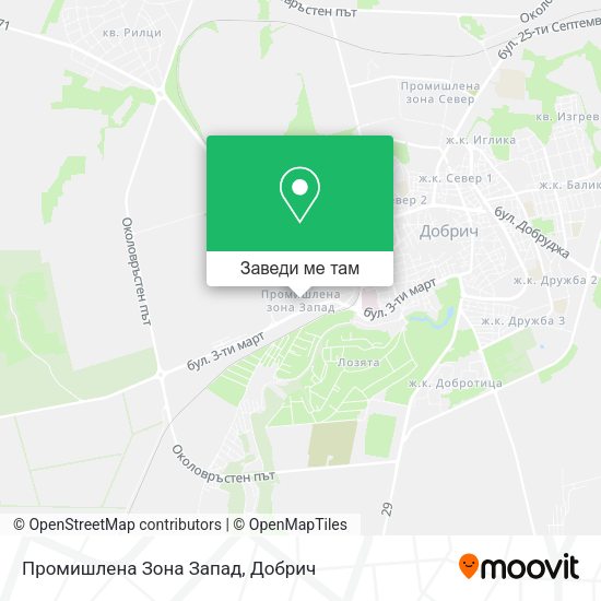 Промишлена Зона Запад карта