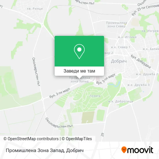 Промишлена Зона Запад карта
