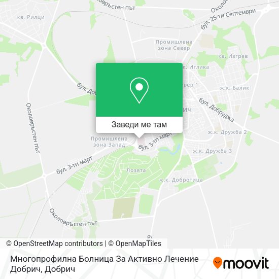 Многопрофилна Болница За Активно Лечение Добрич карта