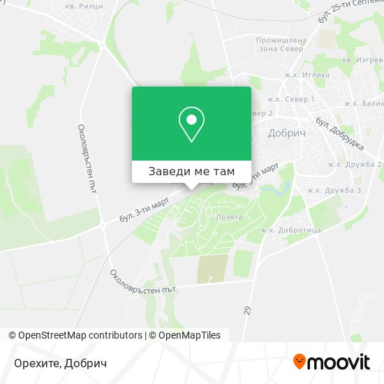 Орехите карта