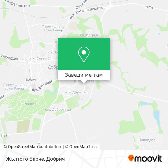 Жълтото Барче карта