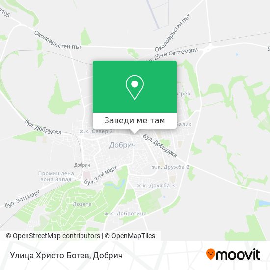 Улица Христо Ботев карта