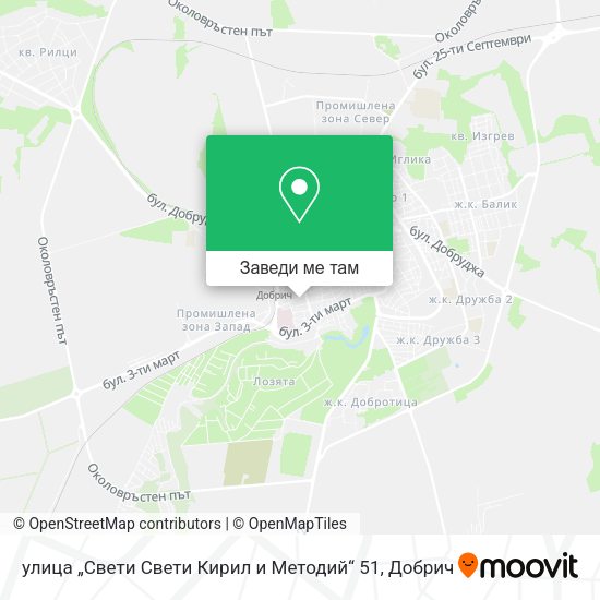 улица „Свети Свети Кирил и Методий“ 51 карта